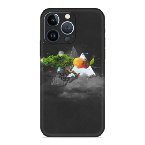 iPhone 13 Pro Cover with Black Mountain Print