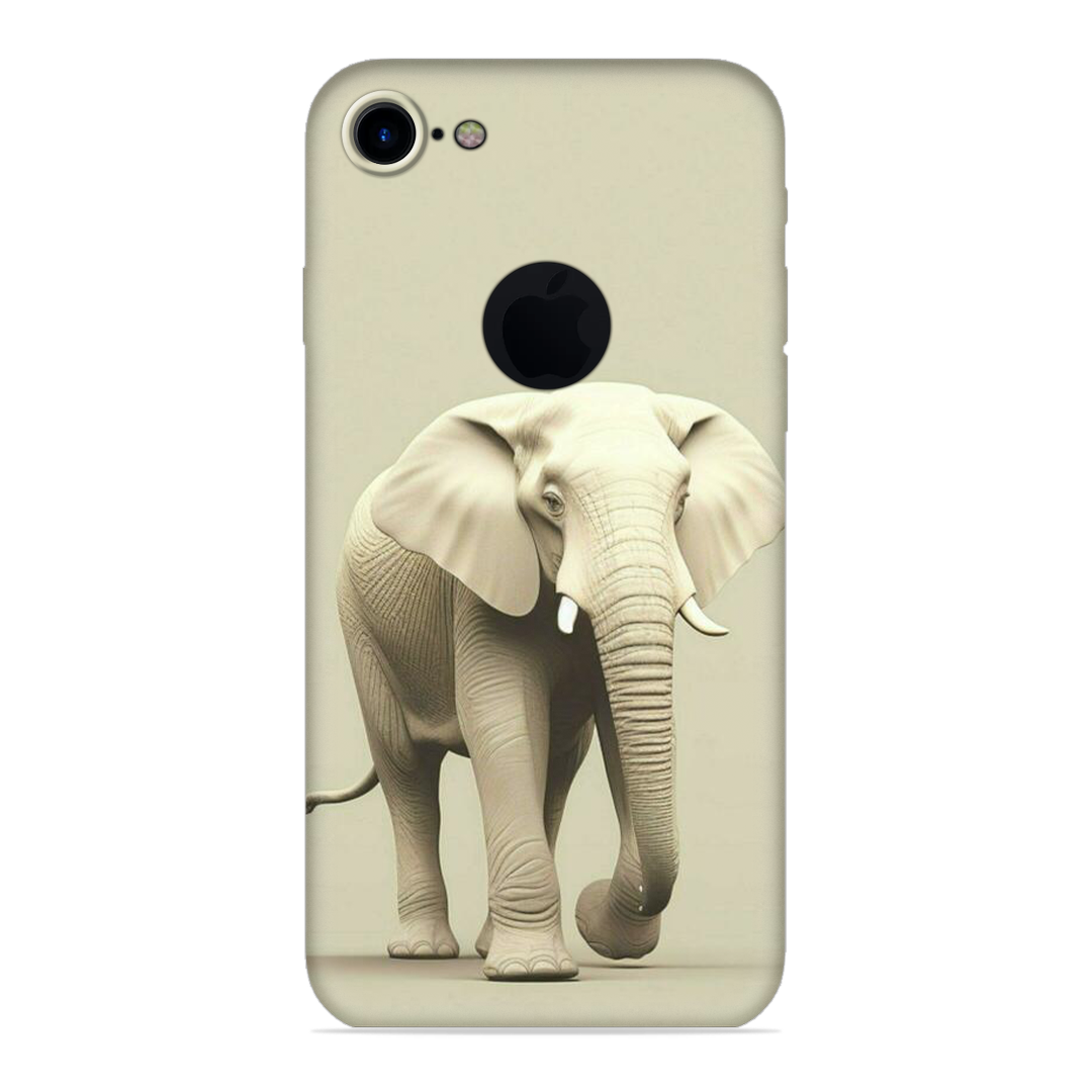 iPhone 7 (Logo Cut) with Majestic Elephant Print