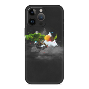iPhone 14 Pro Max Cover with Black Mountain Print