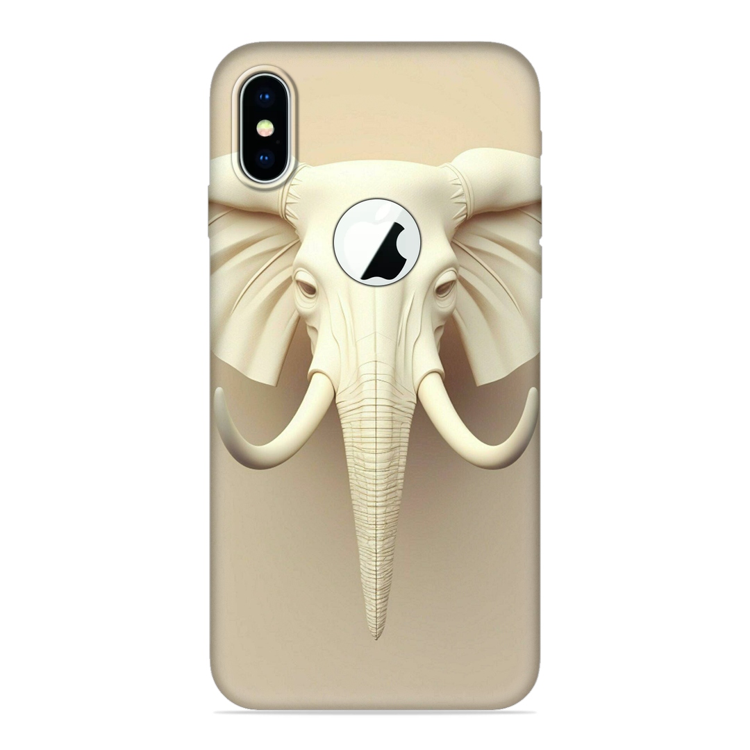 Majestic Elephant Head iPhone X (Logo Cut) Cover